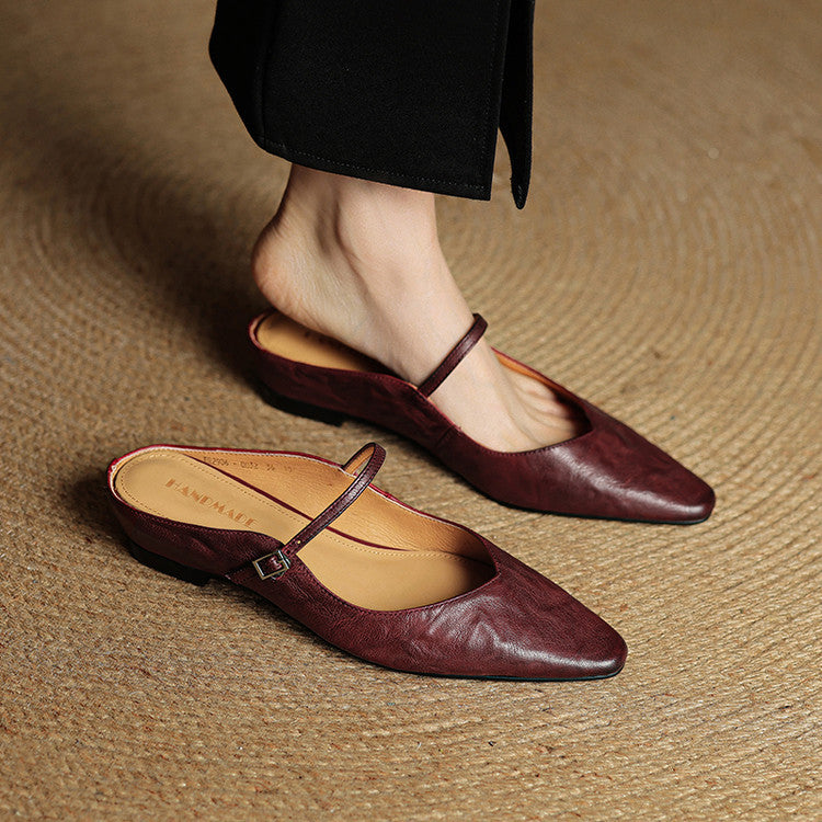 Orella Bellini | Genuine Leather Mule Slides For Women