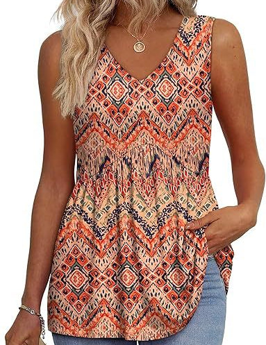 Isla Kavanagh | Sleeveless V-Neck Peplum Top For Women