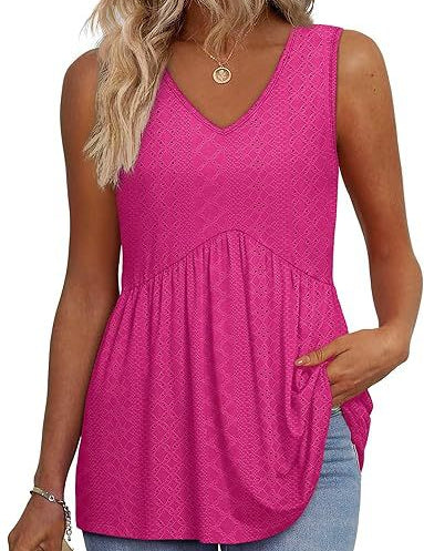Isla Kavanagh | Sleeveless V-Neck Peplum Top For Women