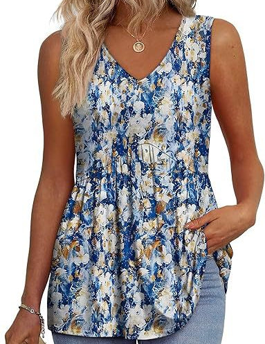 Isla Kavanagh | Sleeveless V-Neck Peplum Top For Women