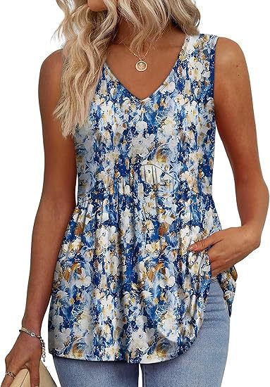 Isla Kavanagh | Sleeveless V-Neck Peplum Top For Women