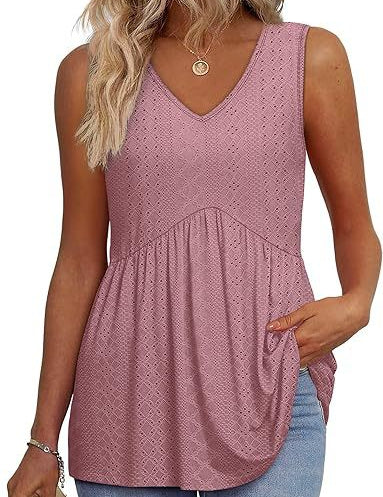 Isla Kavanagh | Sleeveless V-Neck Peplum Top For Women
