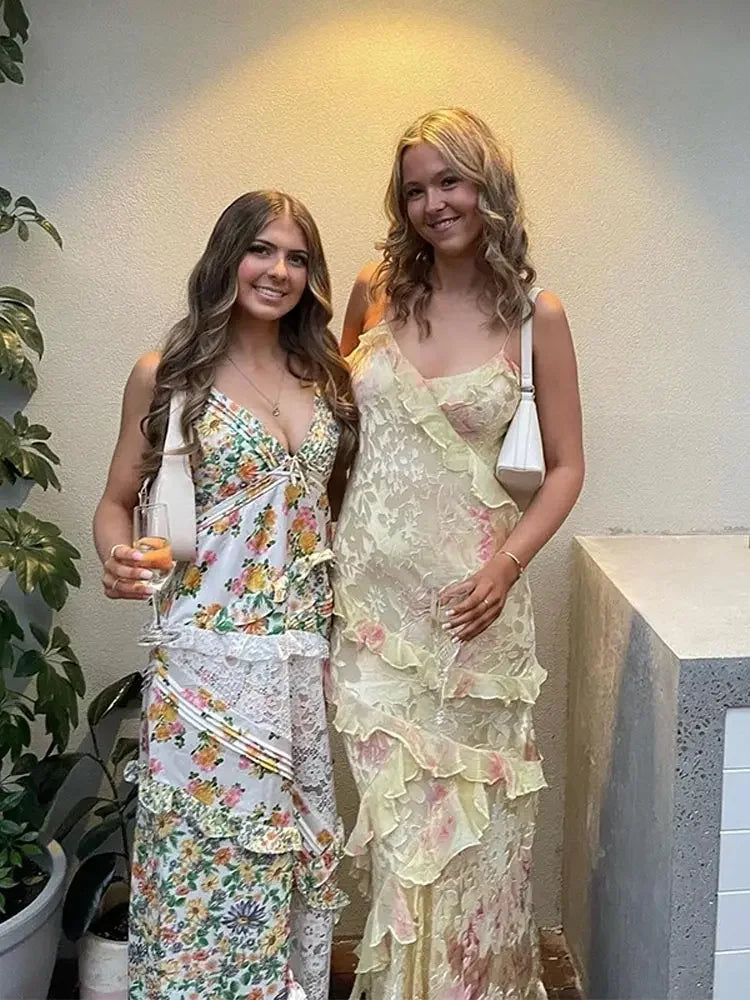 Isla Fairweather | Ruffled Summer Maxi Dress For Women
