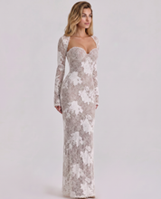 Isabelle Crawford | Lace Maxi Dress with Long Sleeves For Women