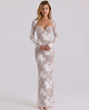 Isabelle Crawford | Lace Maxi Dress with Long Sleeves For Women