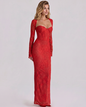 Isabelle Crawford | Lace Maxi Dress with Long Sleeves For Women