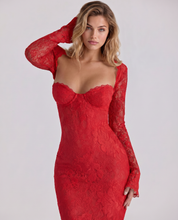 Isabelle Crawford | Lace Maxi Dress with Long Sleeves For Women