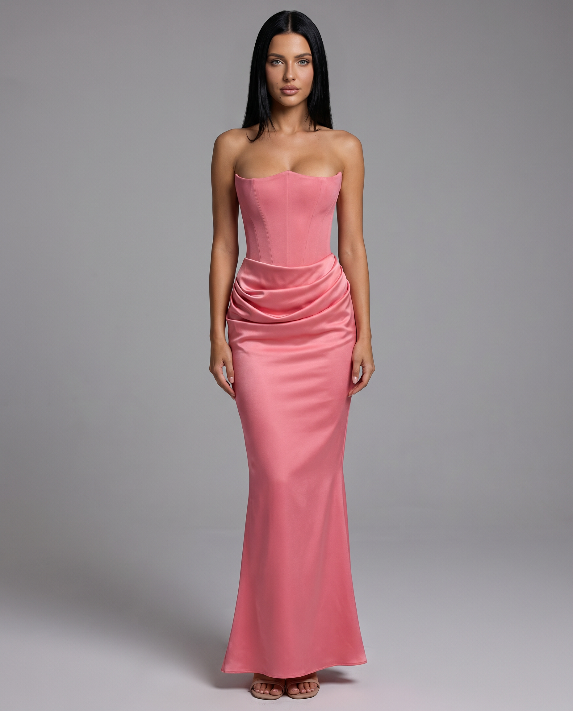Isabella Romano | Elegant Strapless Maxi Dress For Women