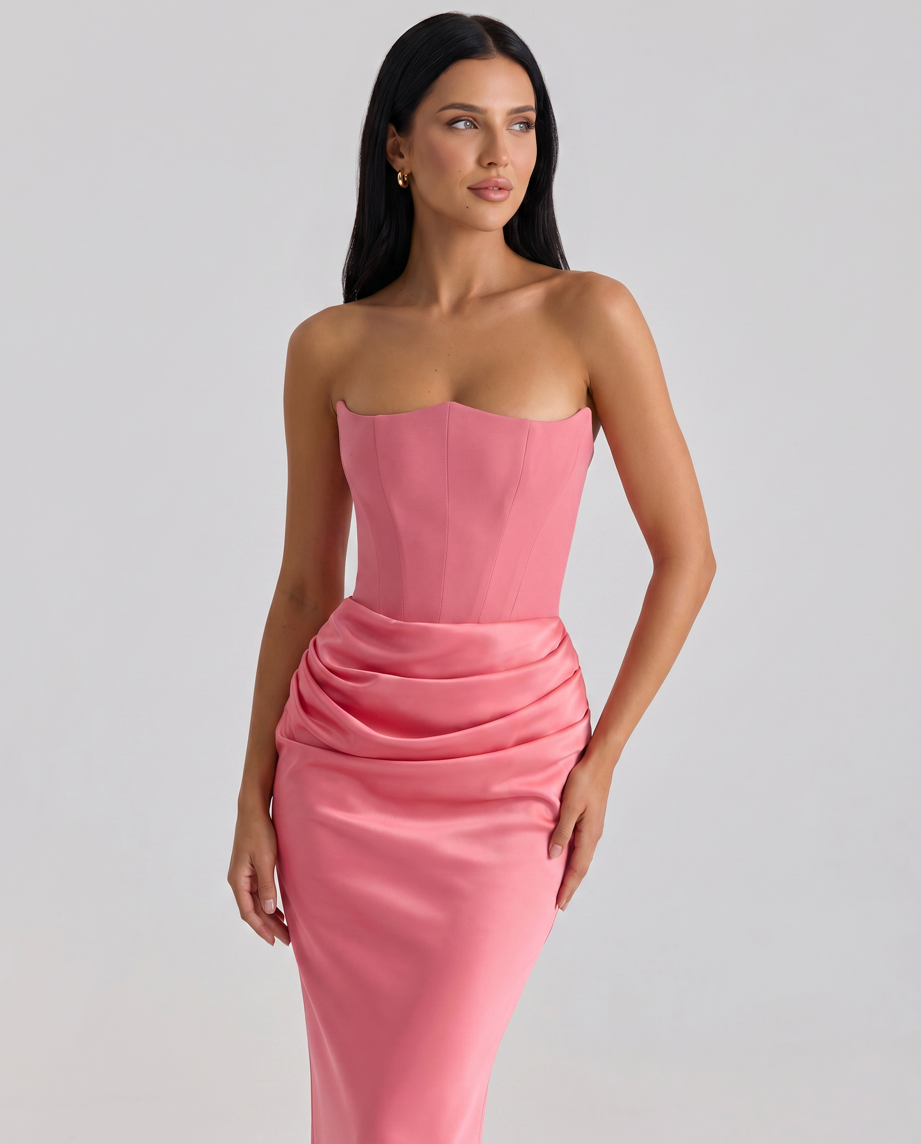 Isabella Romano | Elegant Strapless Maxi Dress For Women