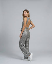 Sophie Bellini | Gold Sequin Evening Jumpsuit For Women