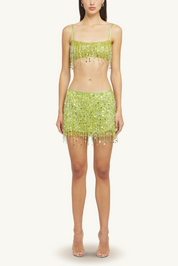 Olivia Rafferty | Sequin Tassel Two-Piece Set For Women