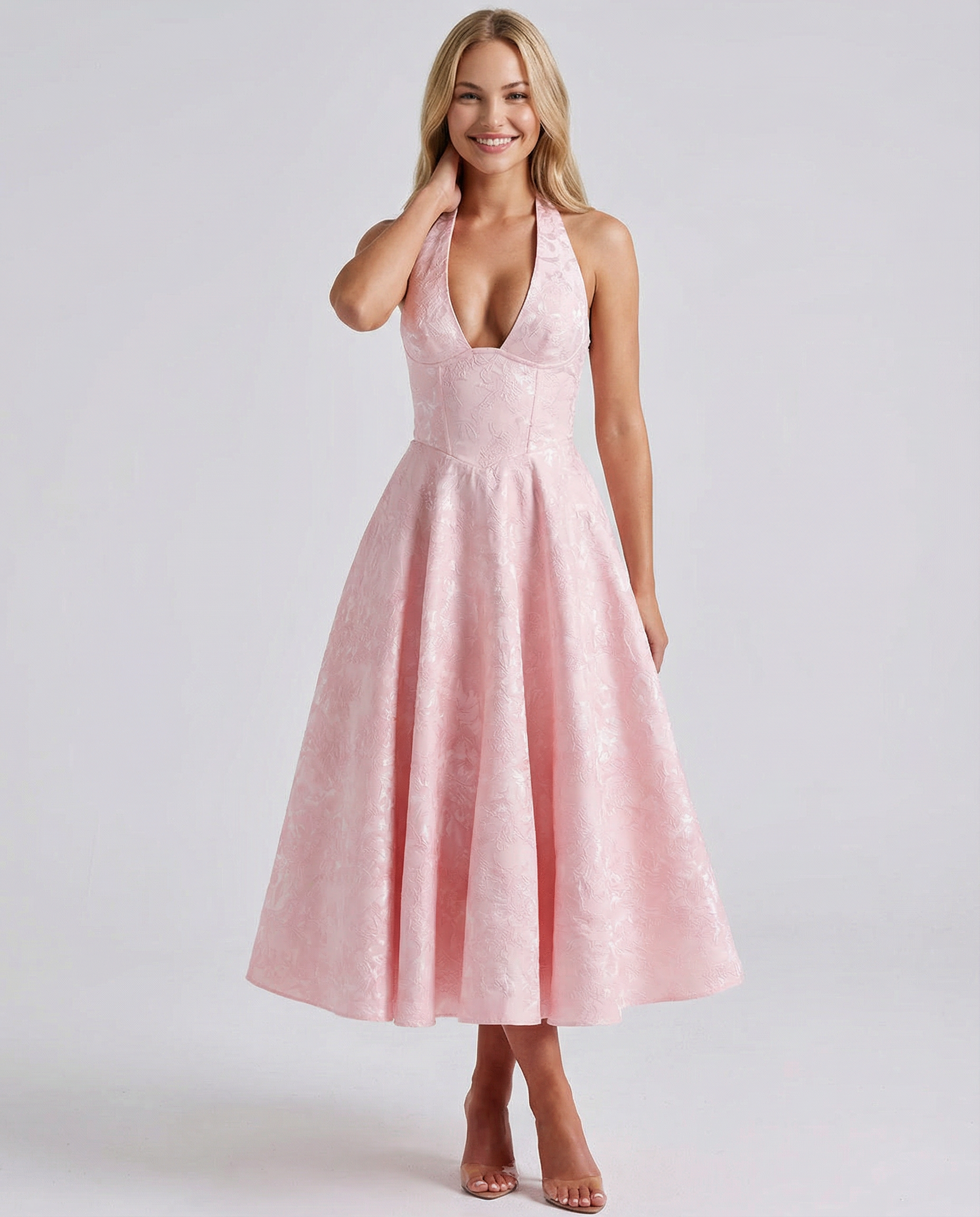 Elena Bellucci | Vintage Halter Midi Dress For Women