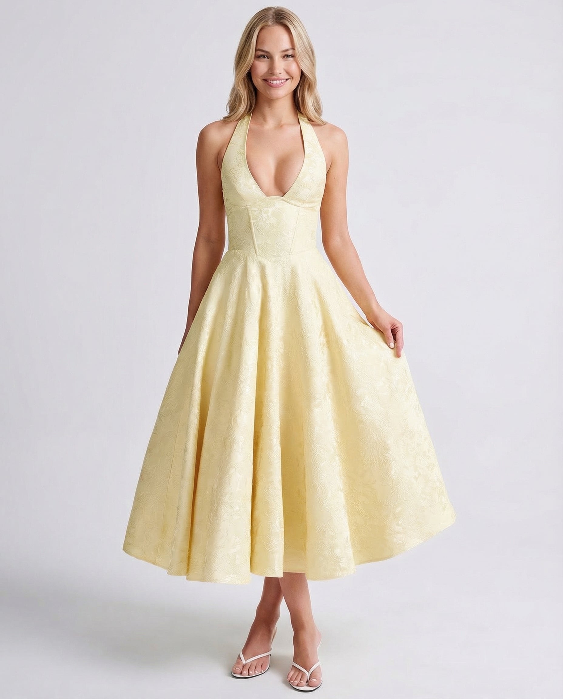 Elena Bellucci | Vintage Halter Midi Dress For Women