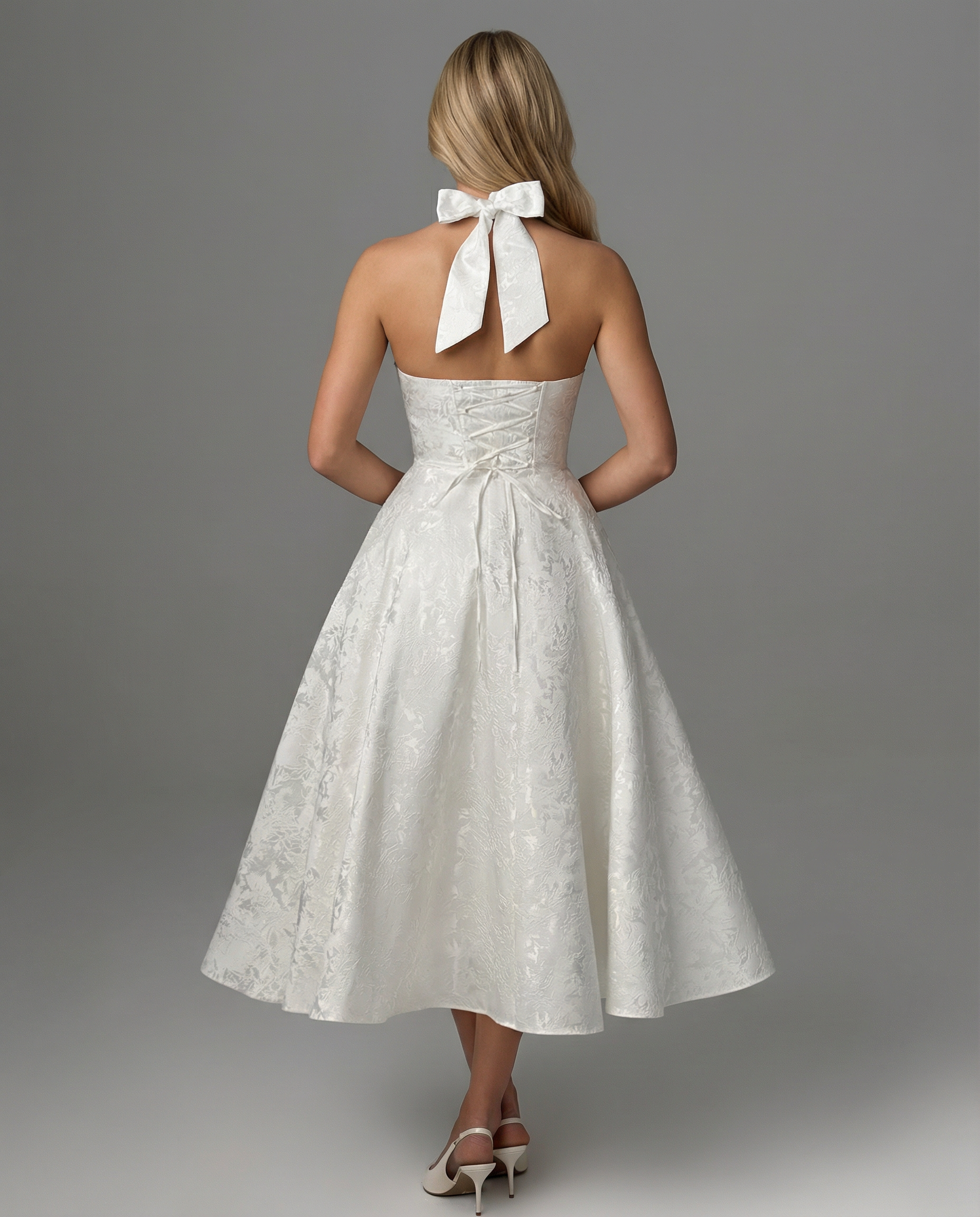 Elena Bellucci | Vintage Halter Midi Dress For Women