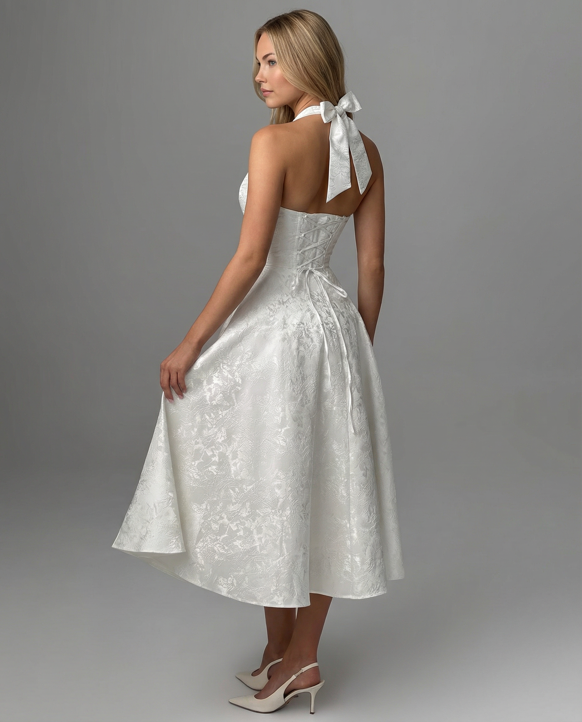 Elena Bellucci | Vintage Halter Midi Dress For Women
