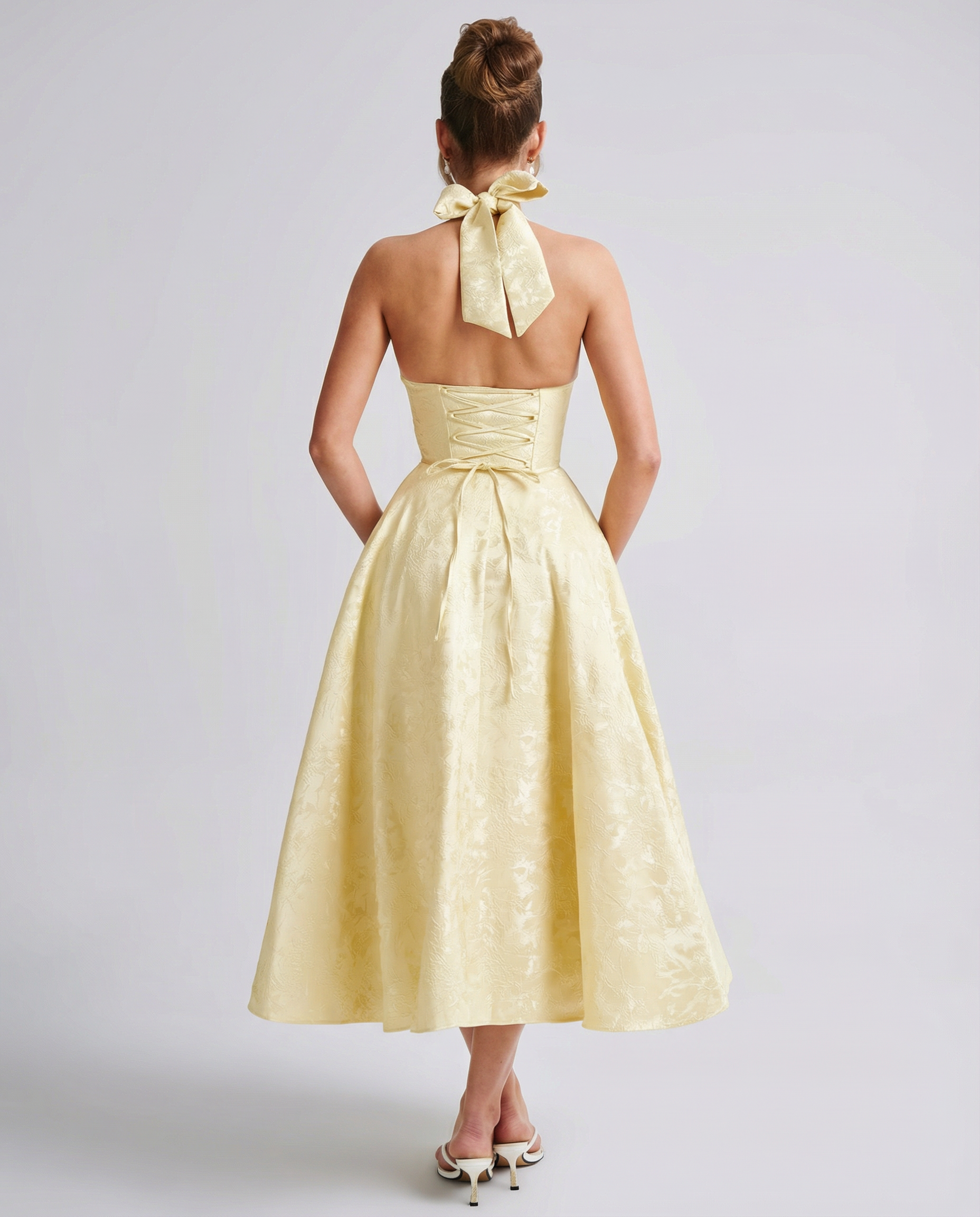 Elena Bellucci | Vintage Halter Midi Dress For Women