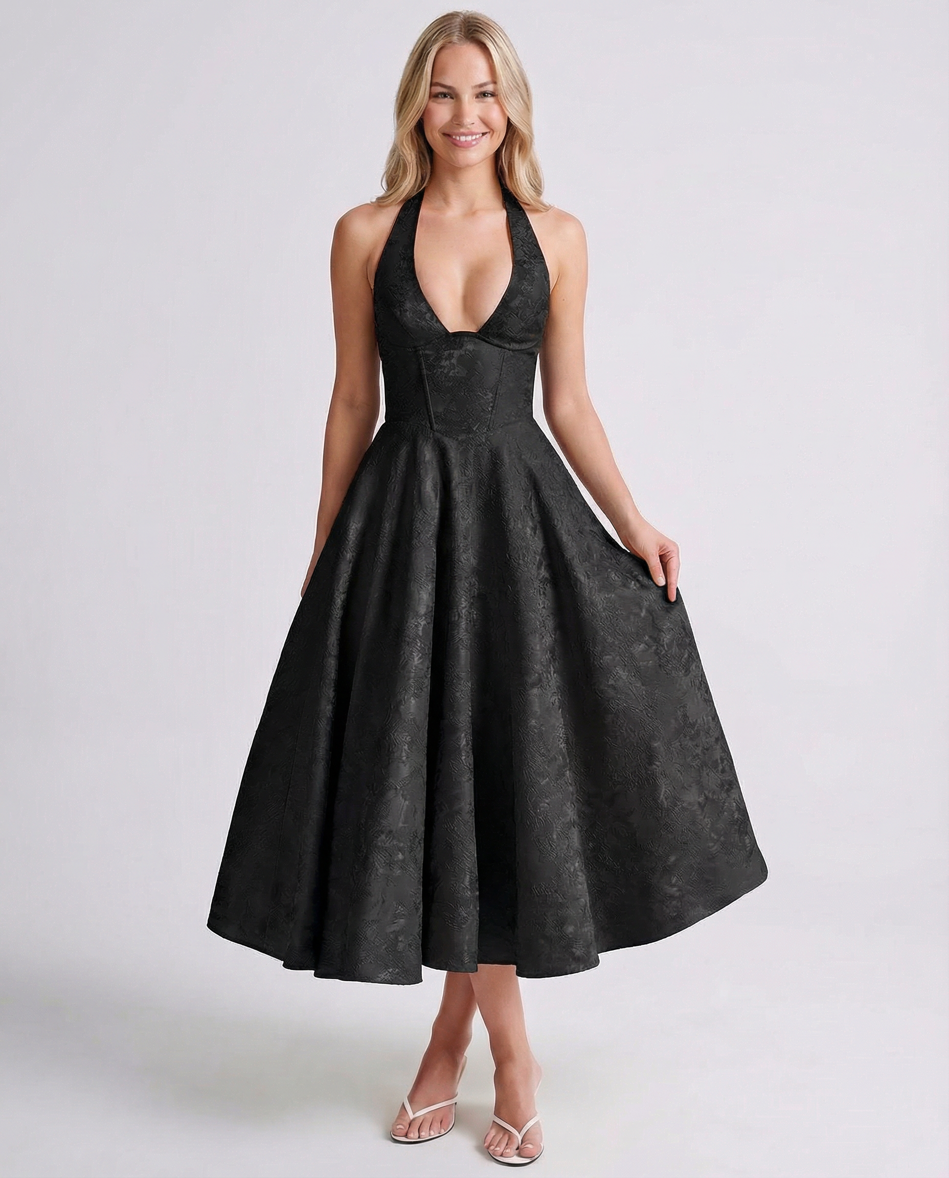 Elena Bellucci | Vintage Halter Midi Dress For Women