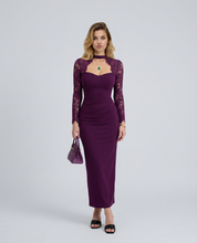 Elena Romano | Lace Sleeve Evening Maxi Dress For Women