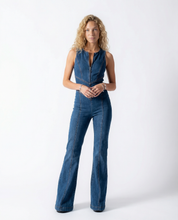 Sabrina Bellini | Denim Flared Jumpsuit For Women