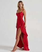 Rosalie Fontaine | Satin High Low Maxi Dress For Women