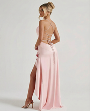 Rosalie Fontaine | Satin High Low Maxi Dress For Women