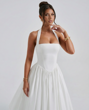 Elena Whitmore | Elegant White Midi Dress For Women