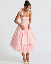 Elena Whitmore | Elegant White Midi Dress For Women