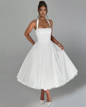 Elena Whitmore | Elegant White Midi Dress For Women