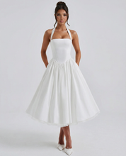 Elena Whitmore | Elegant White Midi Dress For Women