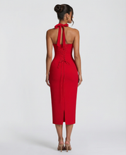 Camille Devereux | Elegant Halter Midi Dress For Women