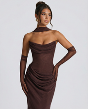Serena Bellucci | Sheer Mesh Evening Maxi Dress For Women