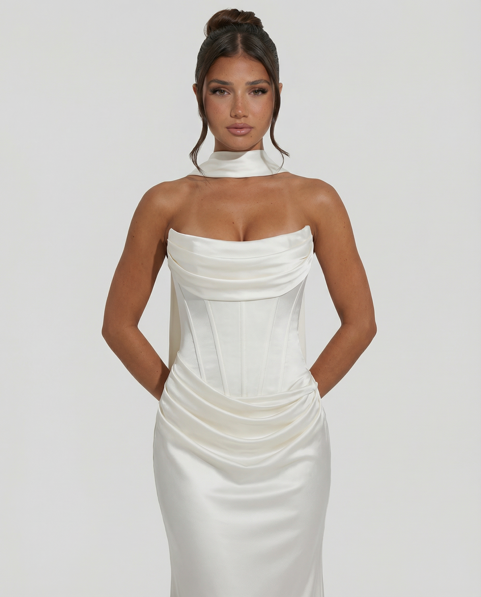 Serena Bellucci | Sheer Mesh Evening Maxi Dress For Women