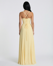 Celeste Fontaine | Elegant Butter Yellow Maxi Dress For Women