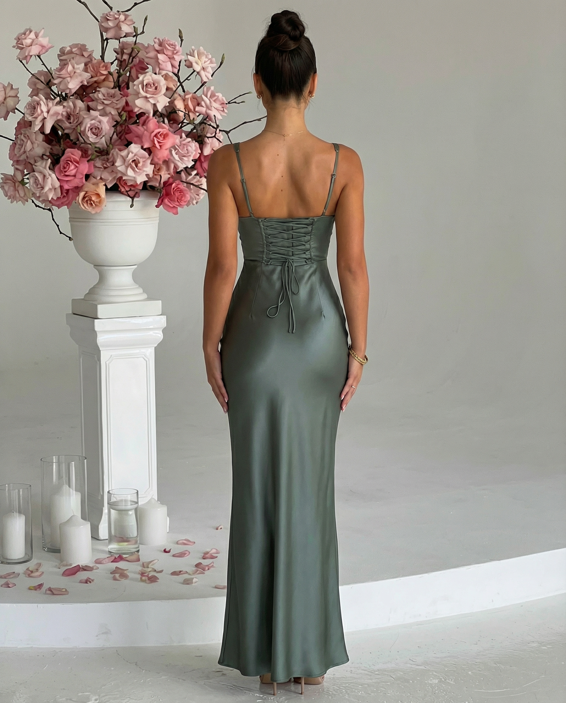 Bianca Laurent | Satin Corset Maxi Dress For Women