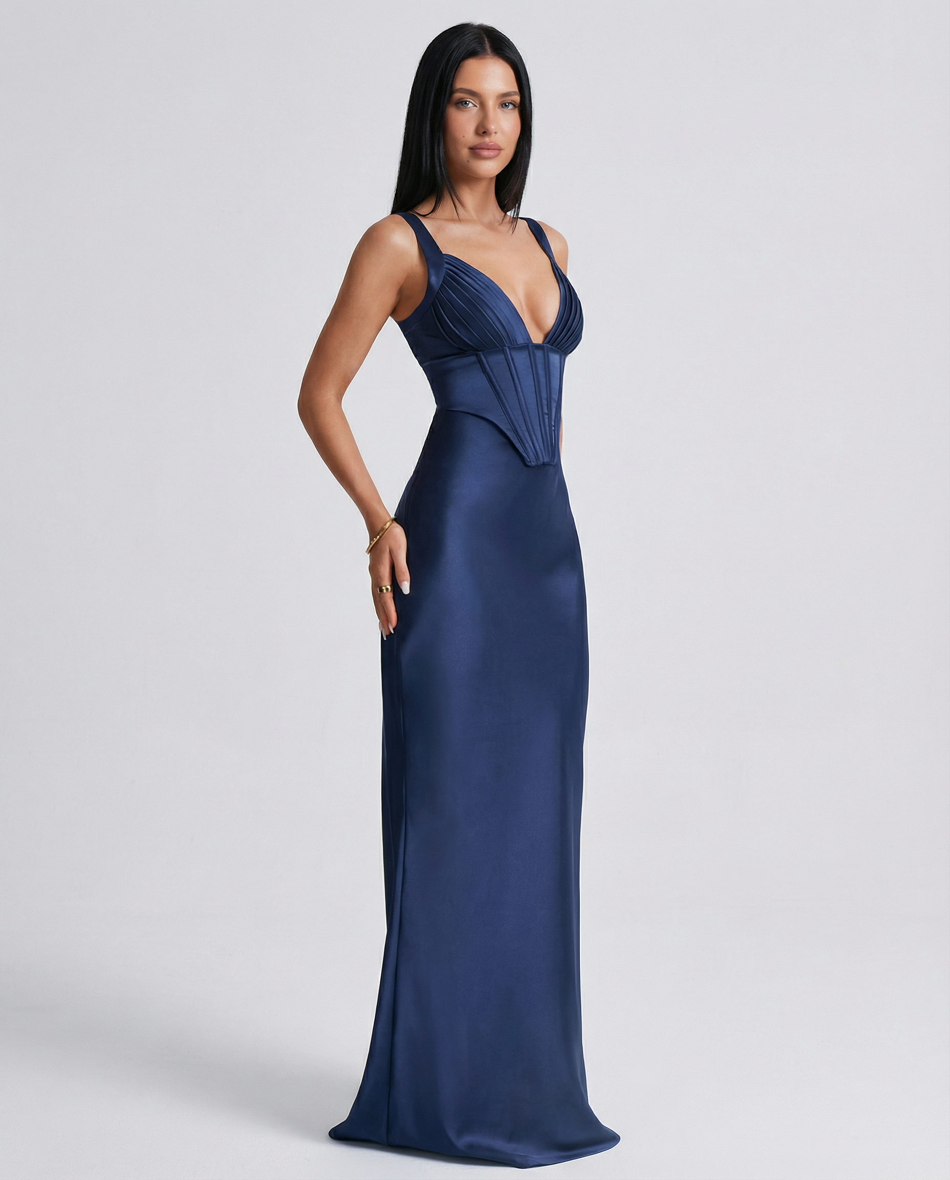 Bianca Laurent | Satin Corset Maxi Dress For Women