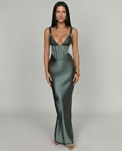Bianca Laurent | Satin Corset Maxi Dress For Women
