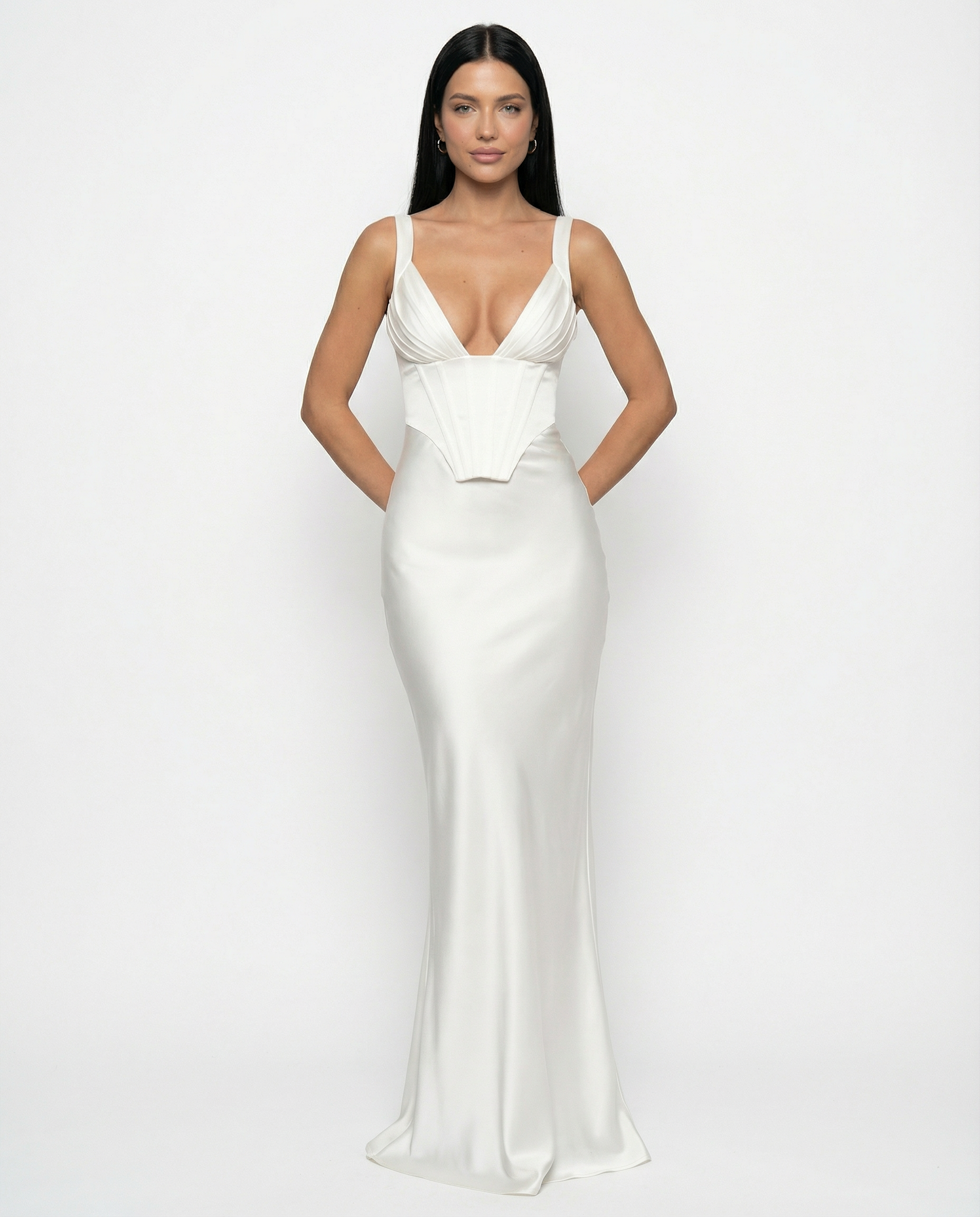 Bianca Laurent | Satin Corset Maxi Dress For Women