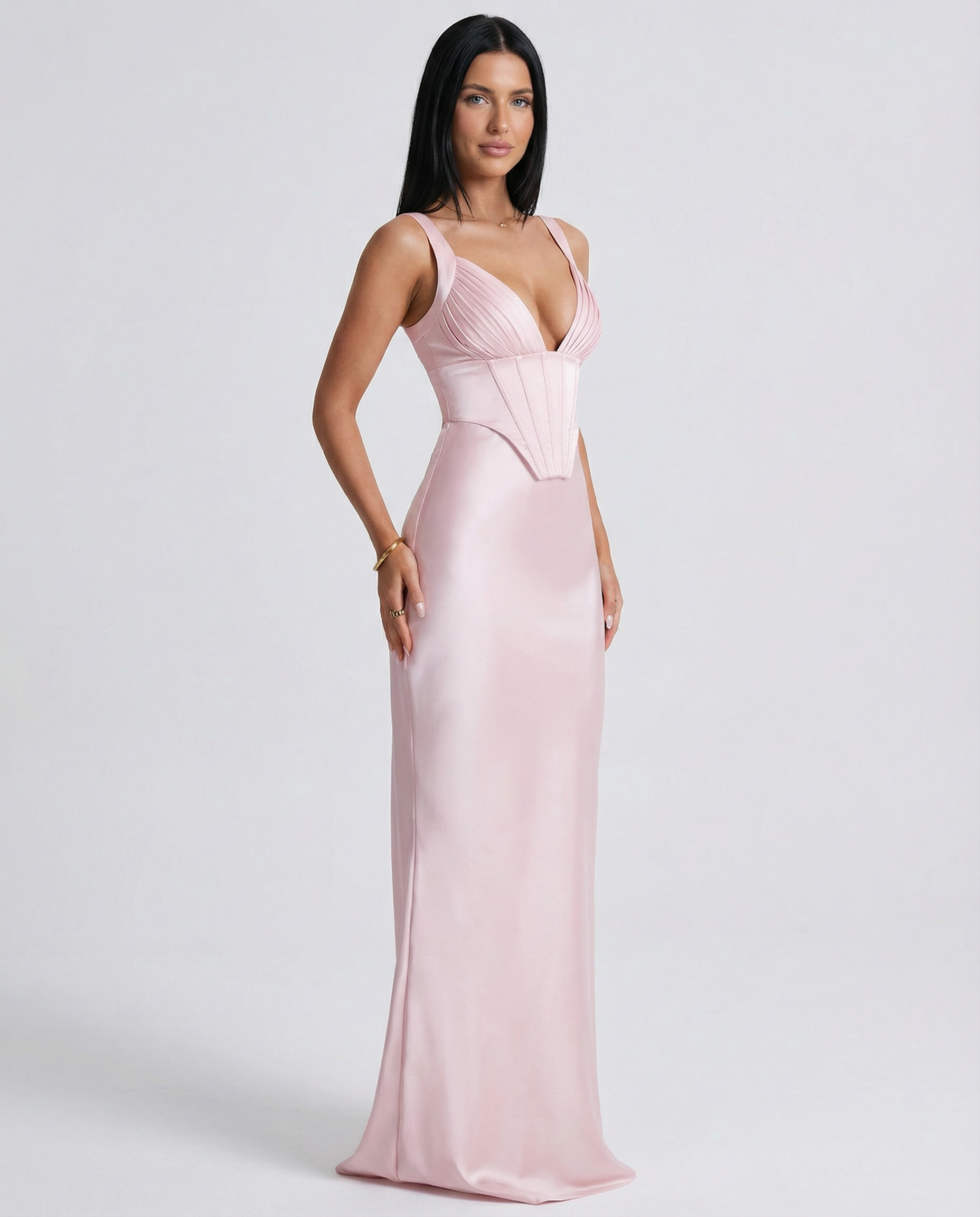 Bianca Laurent | Satin Corset Maxi Dress For Women