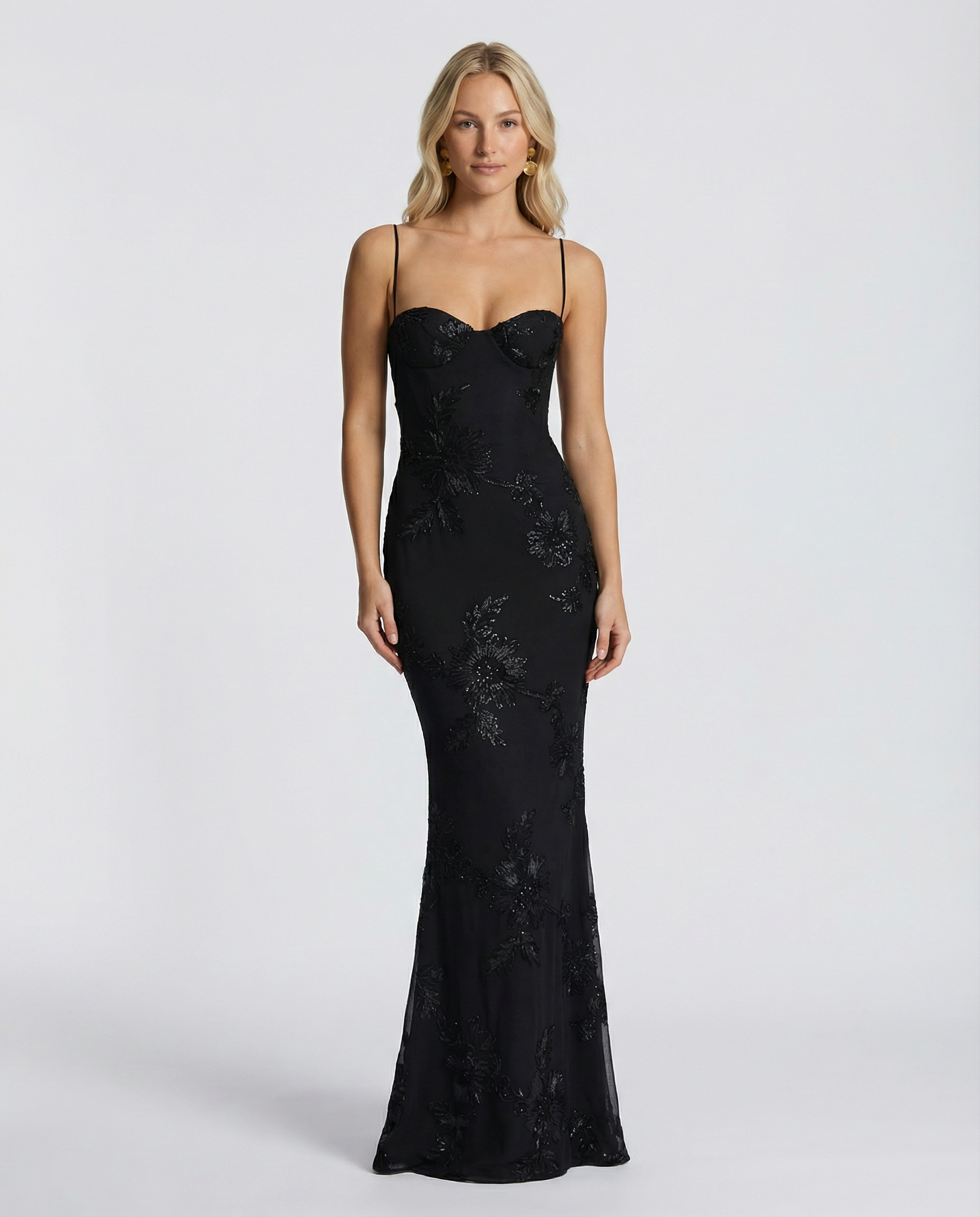 Aurélie Moreau | Embroidered Mermaid Maxi Dress For Women