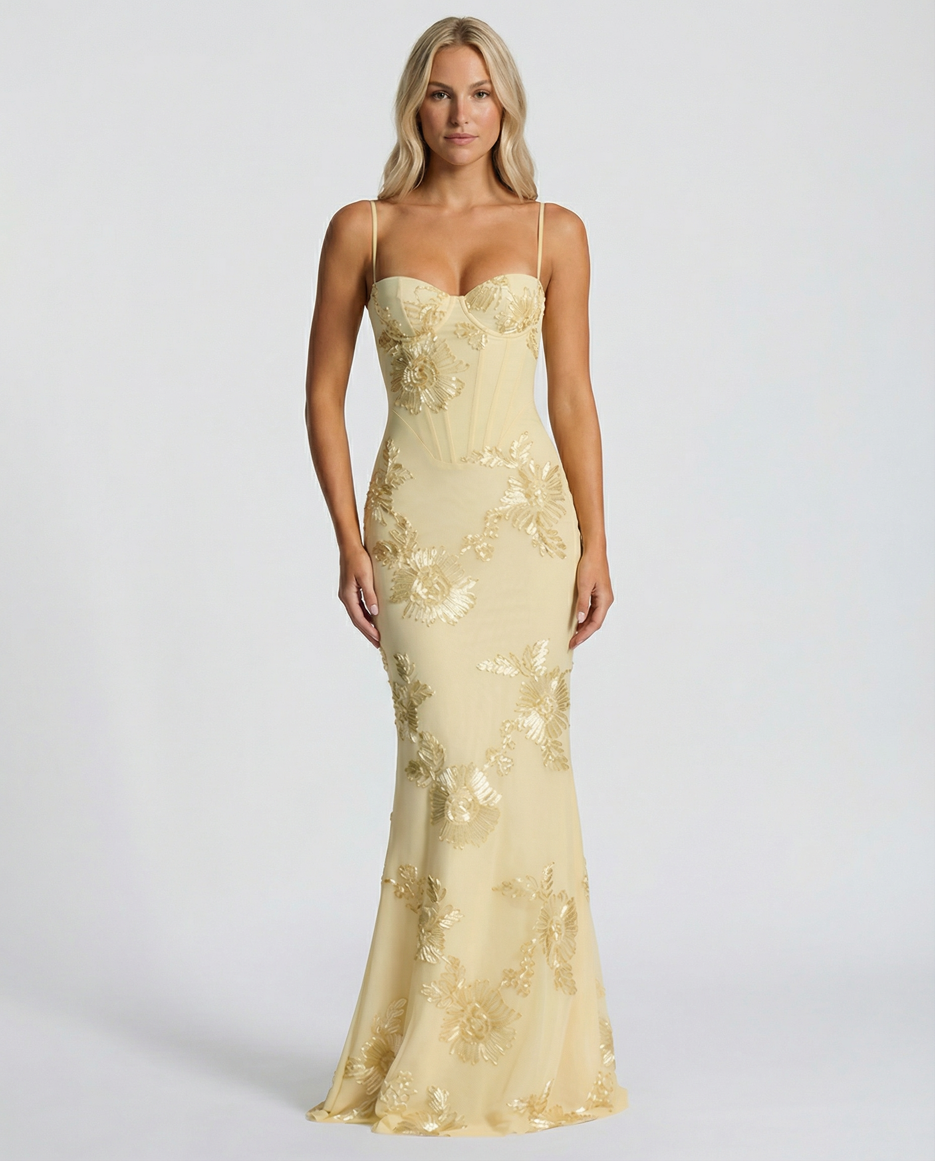 Aurélie Moreau | Embroidered Mermaid Maxi Dress For Women