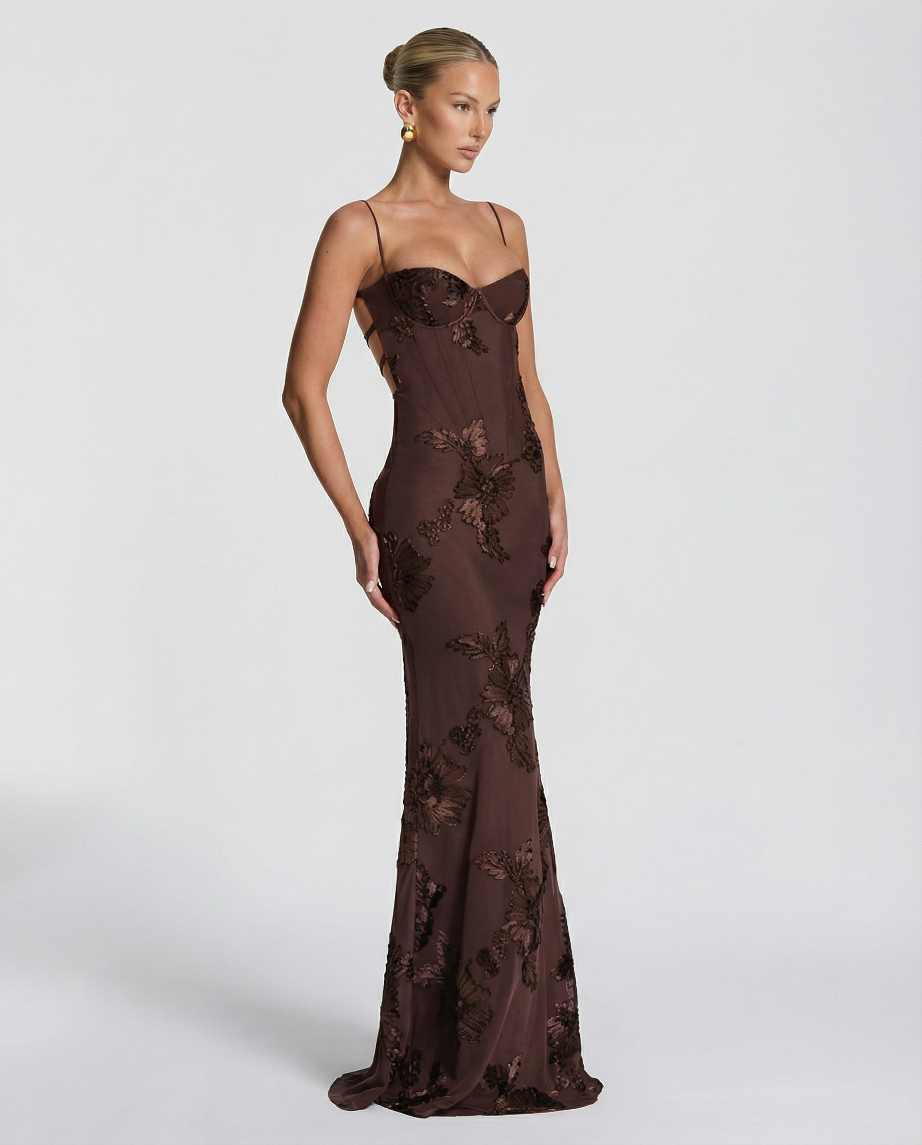 Aurélie Moreau | Embroidered Mermaid Maxi Dress For Women