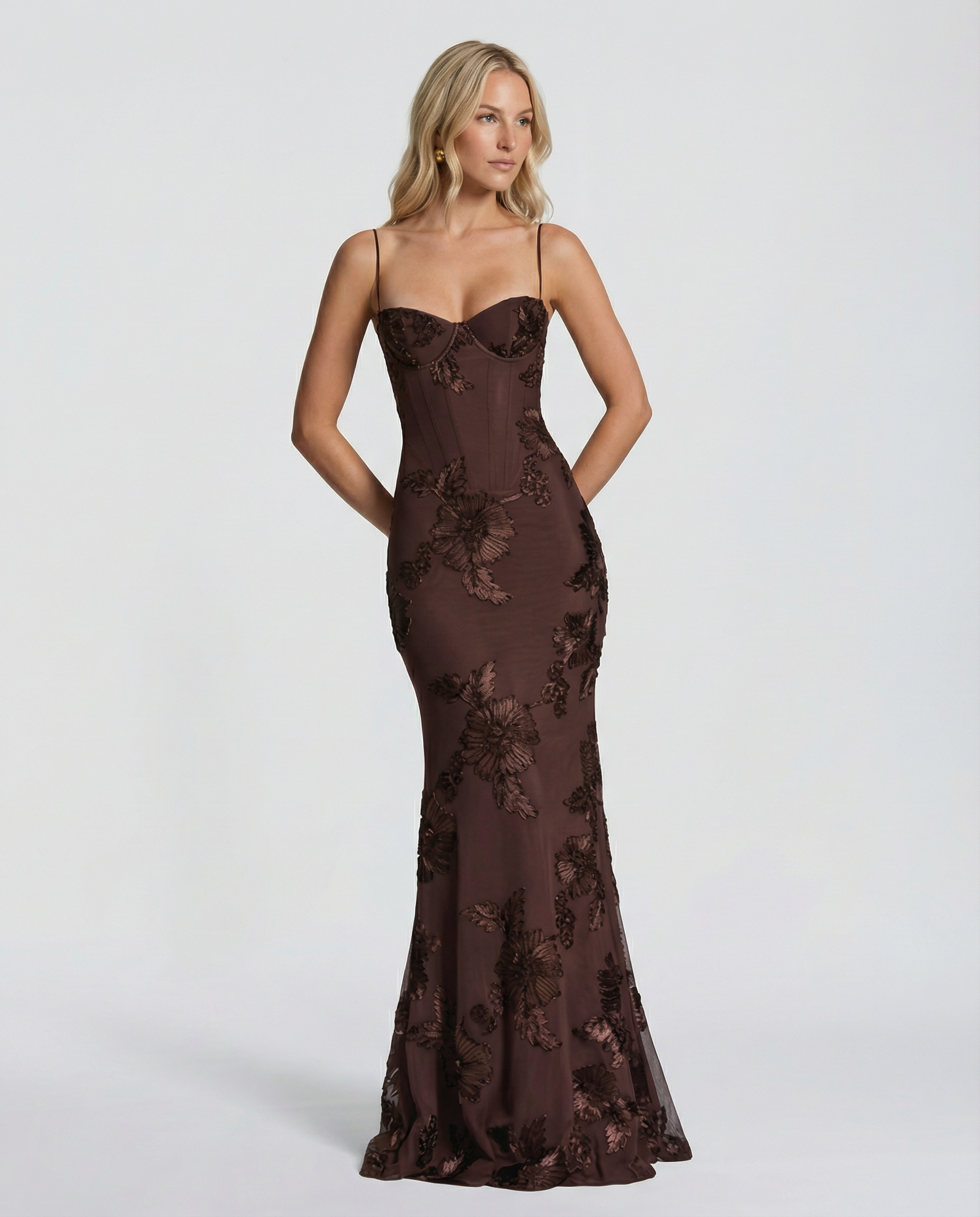 Aurélie Moreau | Embroidered Mermaid Maxi Dress For Women