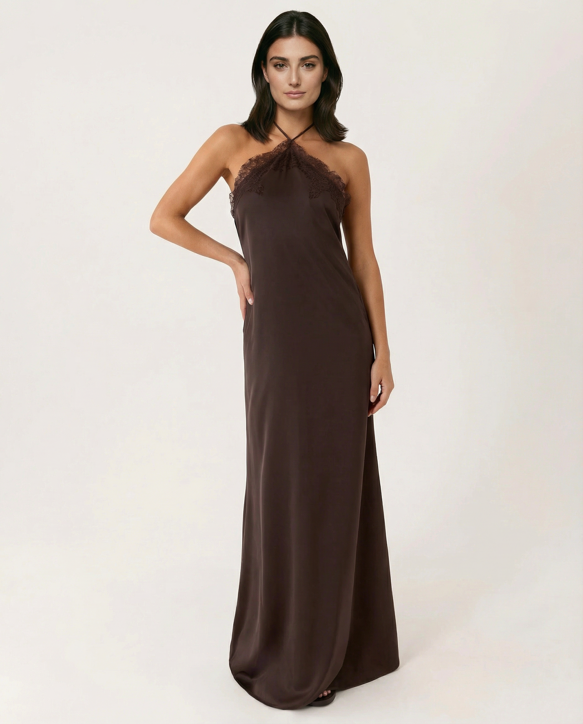 Celeste Laurent | Lace Halter Maxi Dress For Women