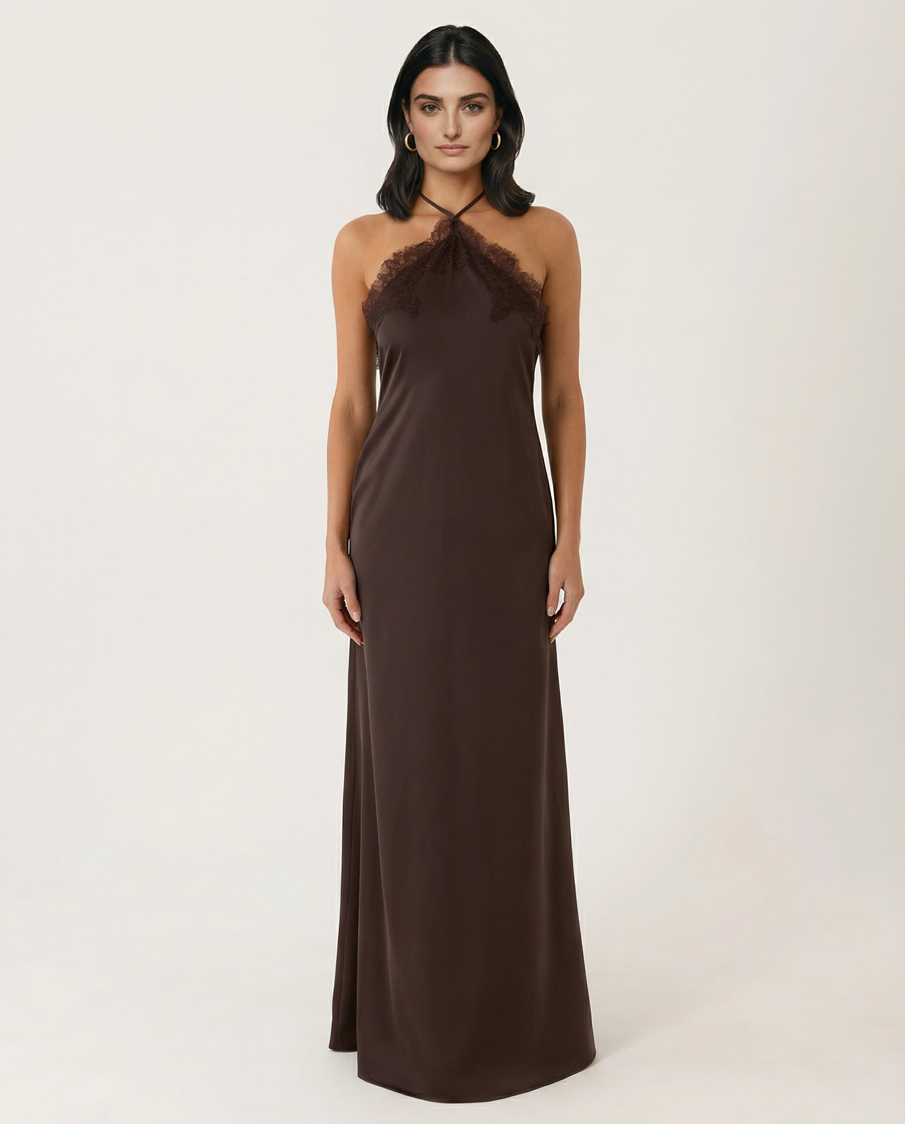 Celeste Laurent | Lace Halter Maxi Dress For Women