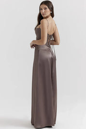 Camille Rossi | Elegant Satin Maxi Dress For Women
