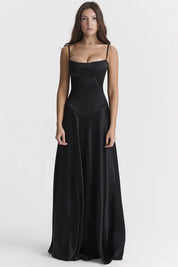 Camille Rossi | Elegant Satin Maxi Dress For Women