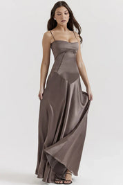 Camille Rossi | Elegant Satin Maxi Dress For Women