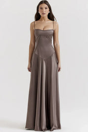 Camille Rossi | Elegant Satin Maxi Dress For Women