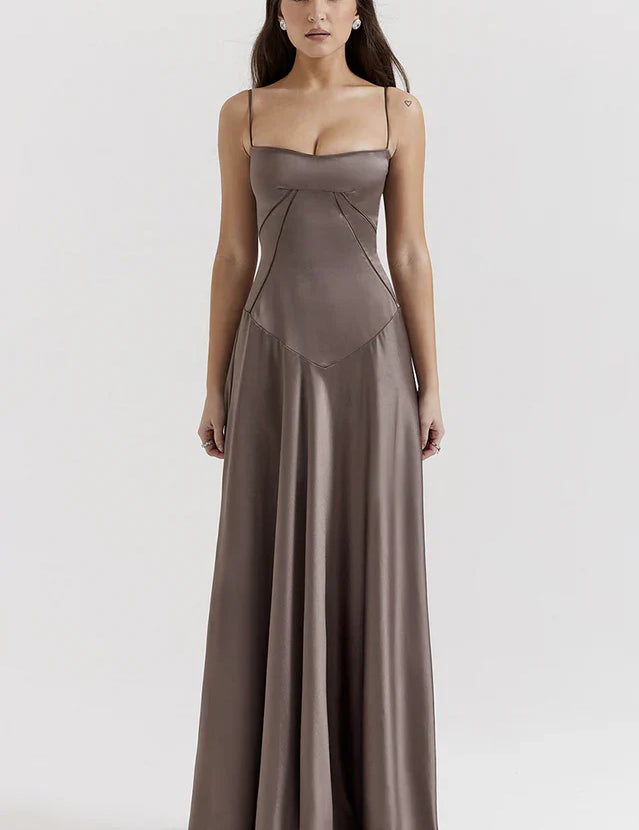 Camille Rossi | Elegant Satin Maxi Dress For Women
