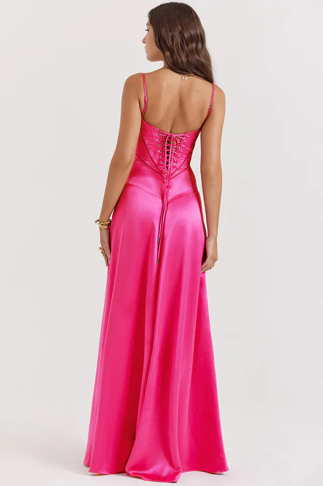 Camille Rossi | Elegant Satin Maxi Dress For Women